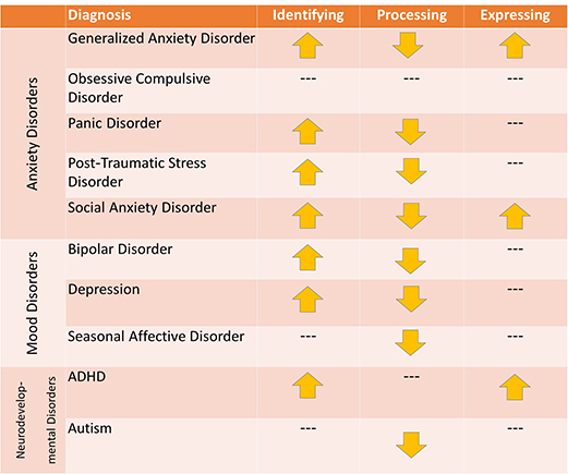 MAS Model links emotion regulation to diagnoses and wellbeing Novel MAS model linked emotion regulation