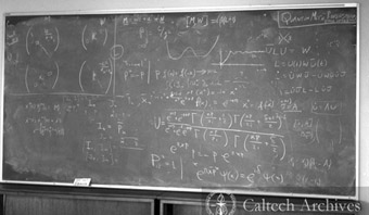 Richard Feynman's chalkboard