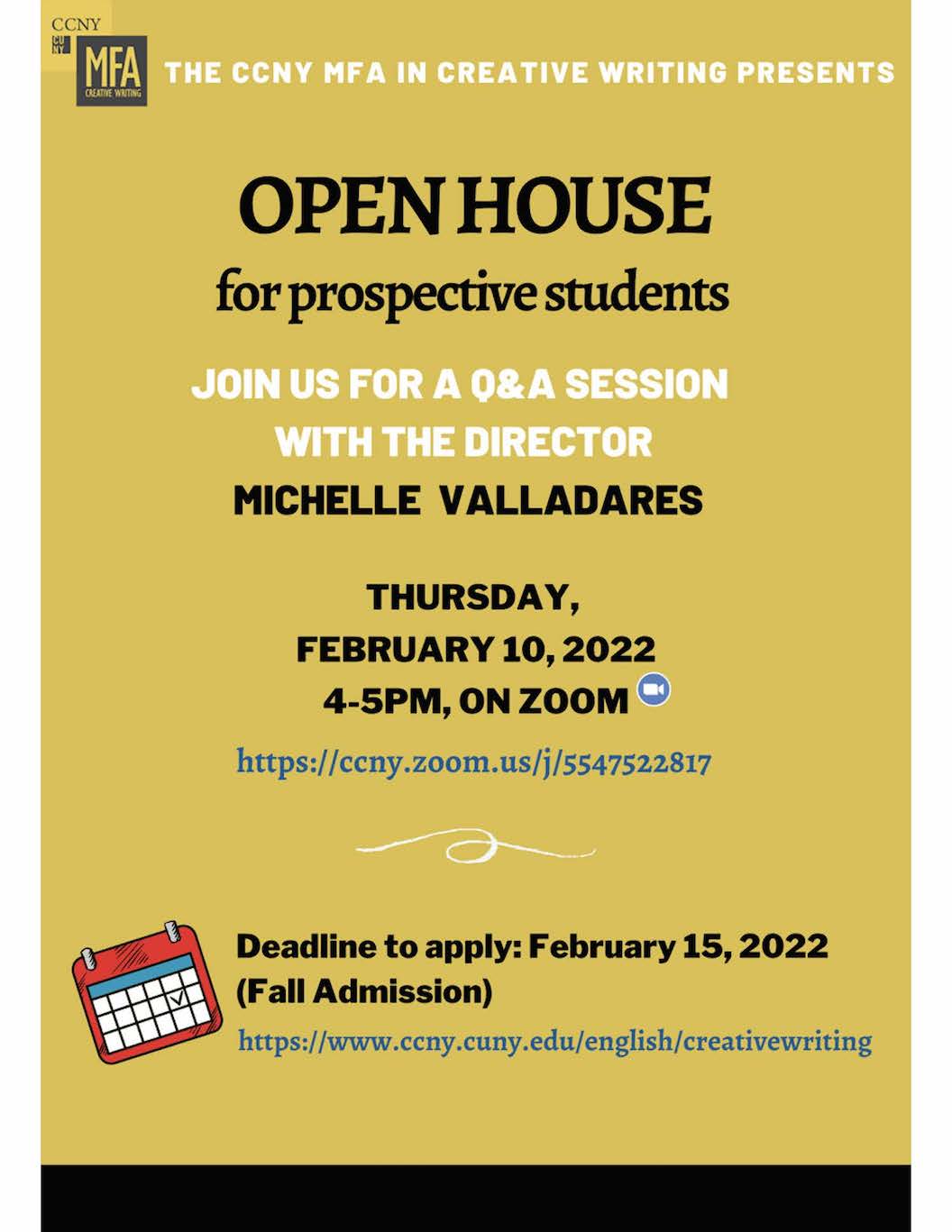 Open house for prospective students