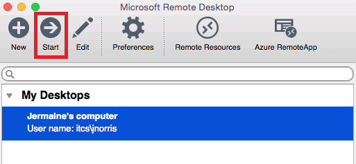 Click on Start