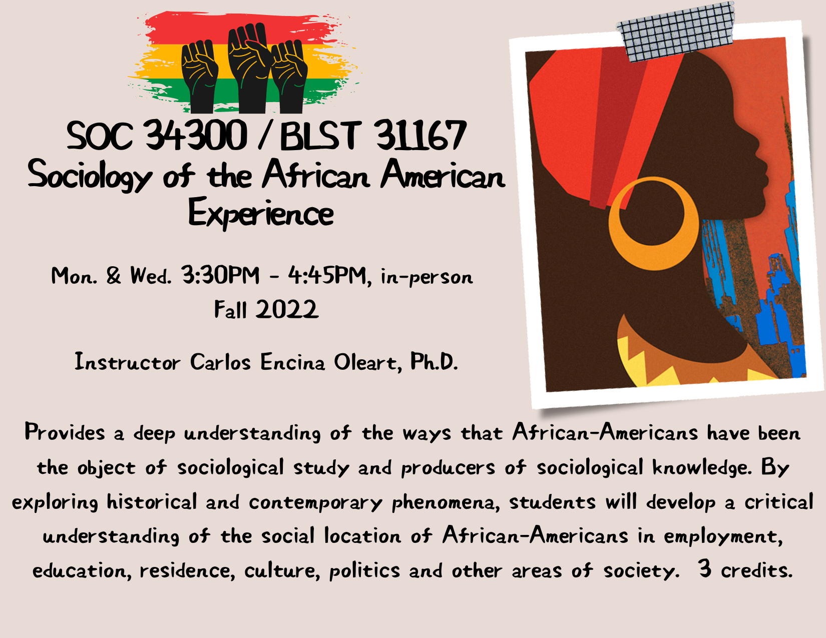 Sociology of the African American Experience Course Description