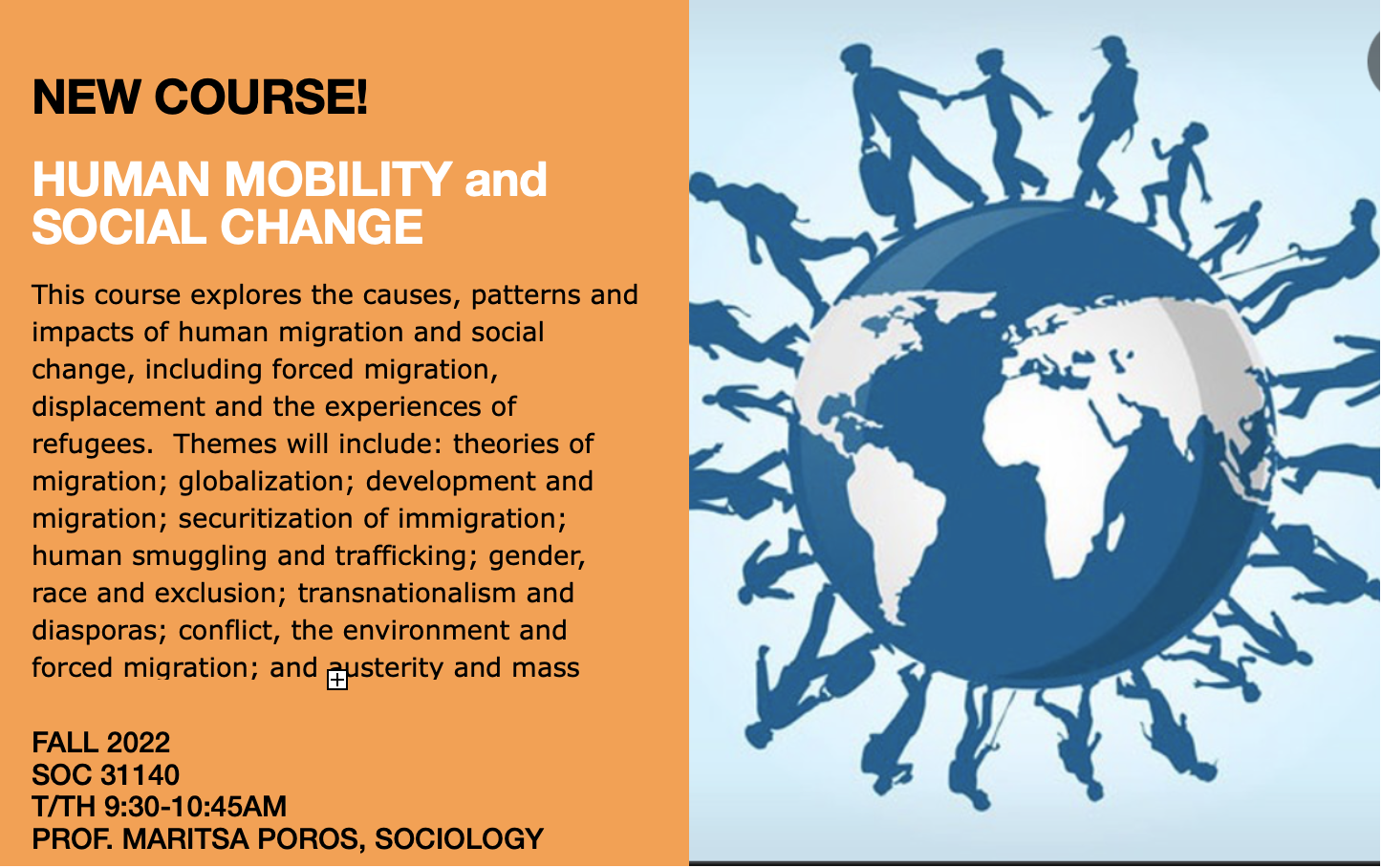 Human Mobility and Social Change Course Description
