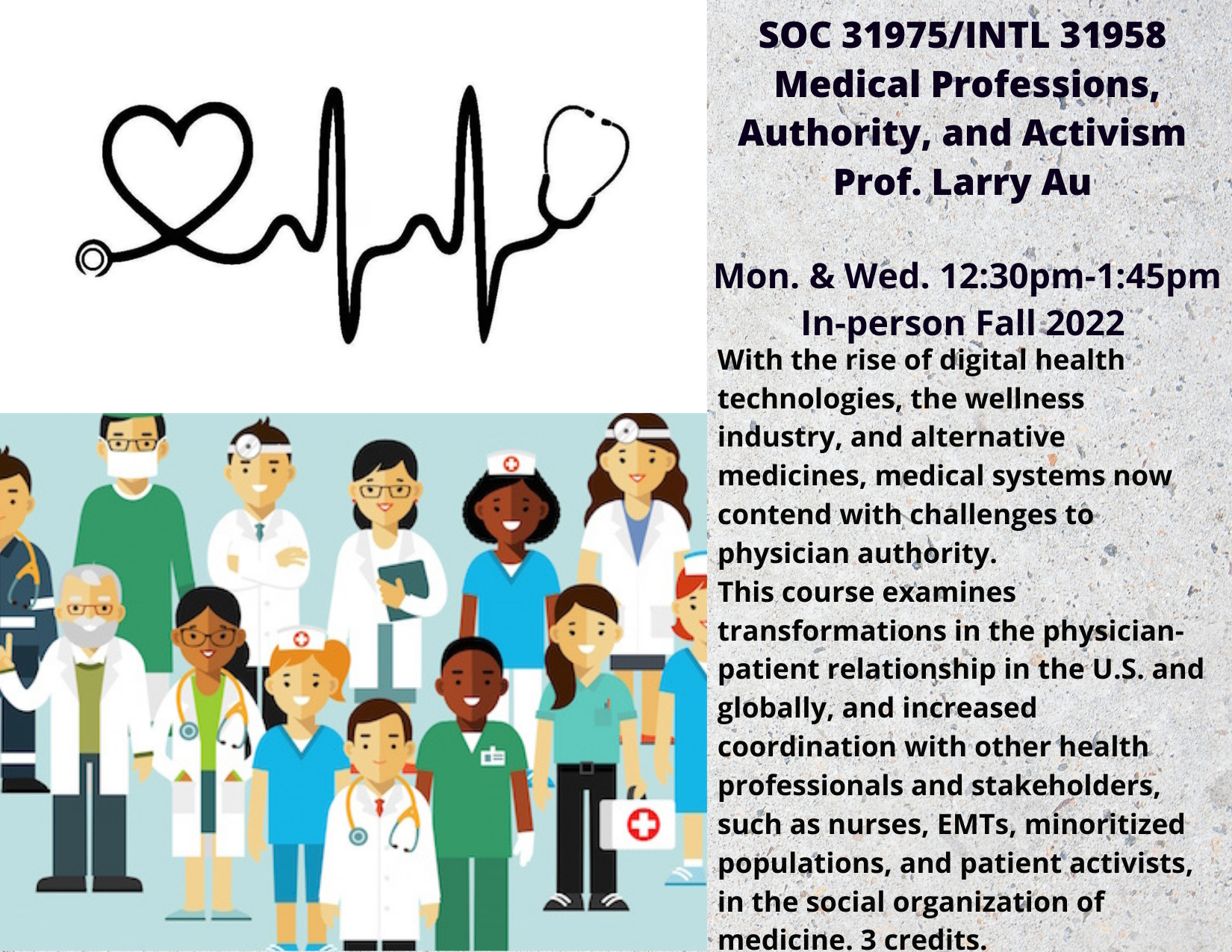 Medical Professions & Activism Course Description