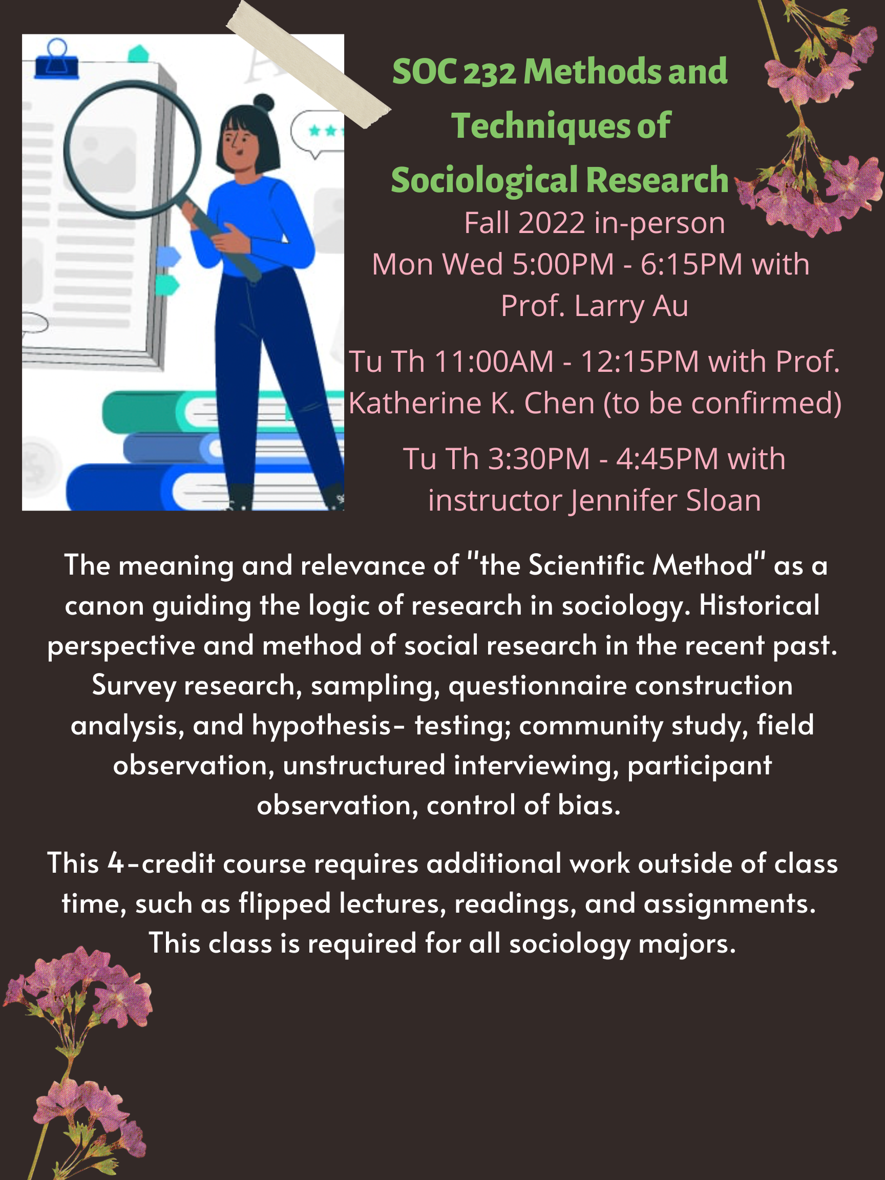 Methods and Techniques of Sociological Research Course Description