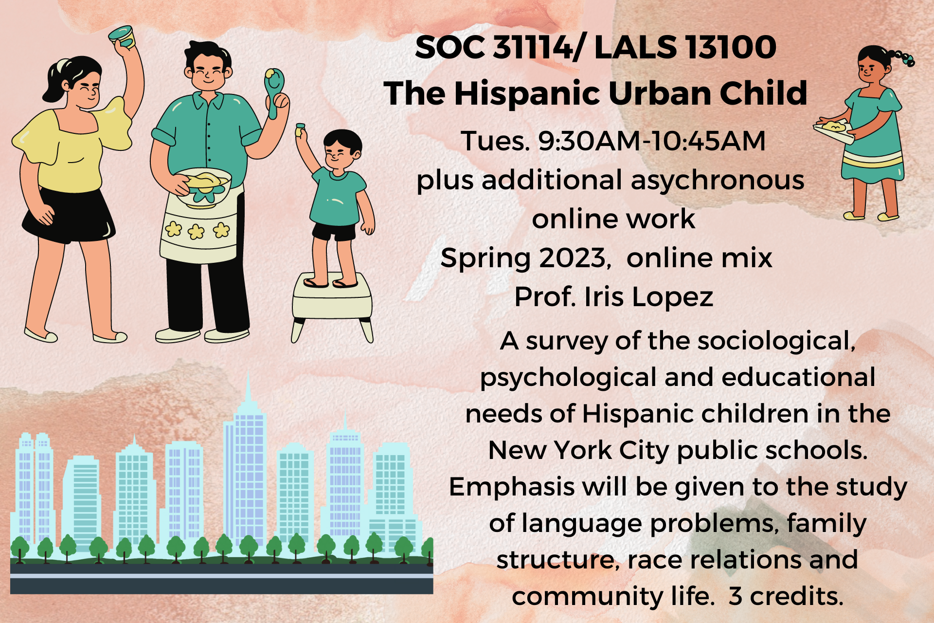 Colin Powell School CCNY Sociology SOC 31114/ The Hispanic Urban Child Spring 2023 Course