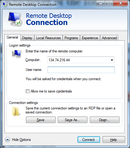 Enter the IP address