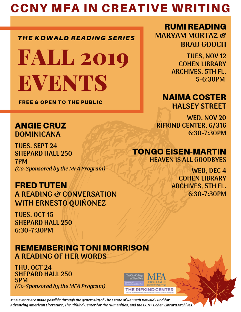 Fall 2019 MFA Events