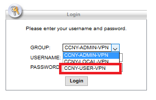 GROUP field to CCNY-USER-VPN