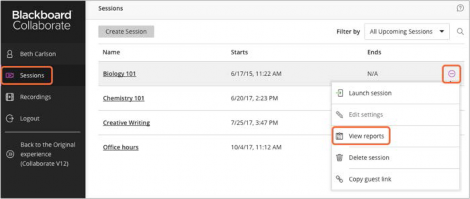 Session Attendance Report