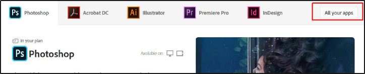 Click on View  All your apps