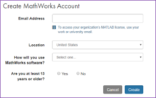 Create MathWorks account