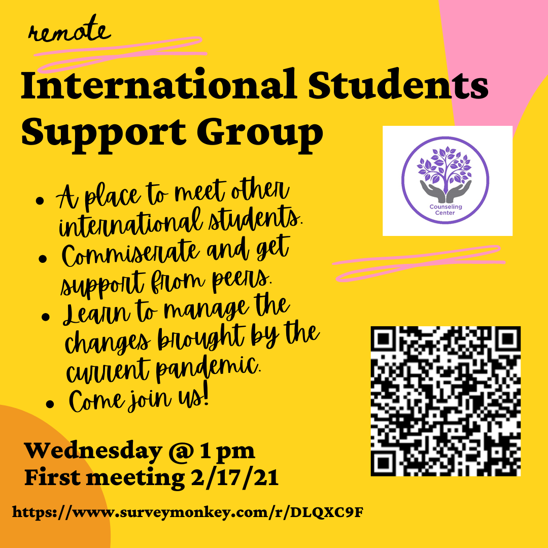 International Students Support Group Flyer