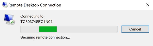 Image of loading a connection 