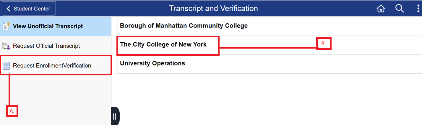 Request Enrollment Verification