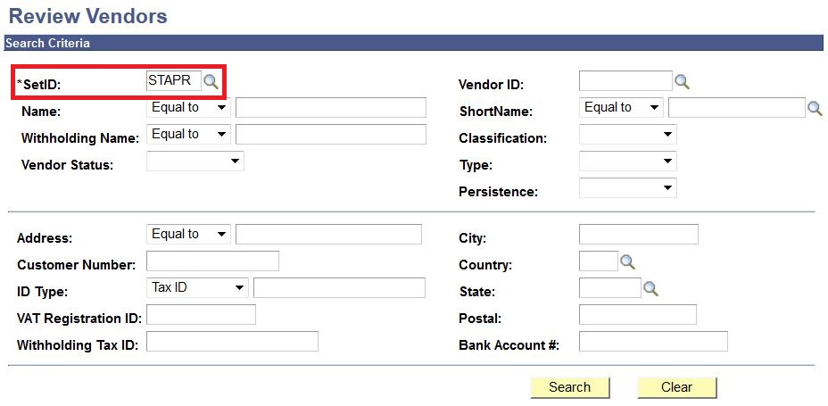 Review Vendors