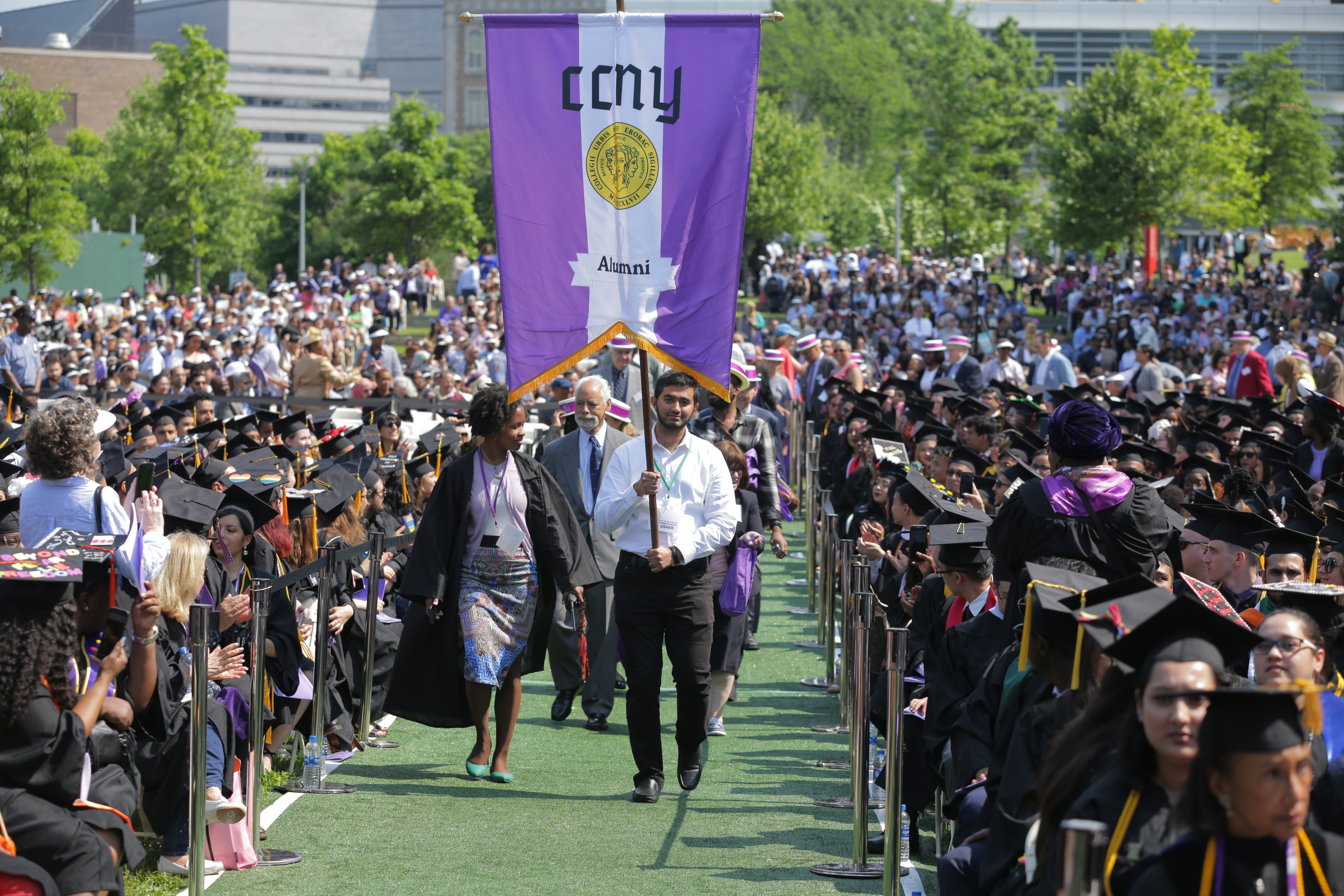 alumni marching at commencement day 2019