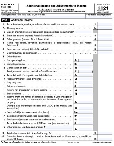 Schedule 1 has 2 pages the image above is just page 1