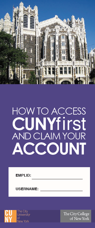 Access CUNY FIrst and Claim Your Account
