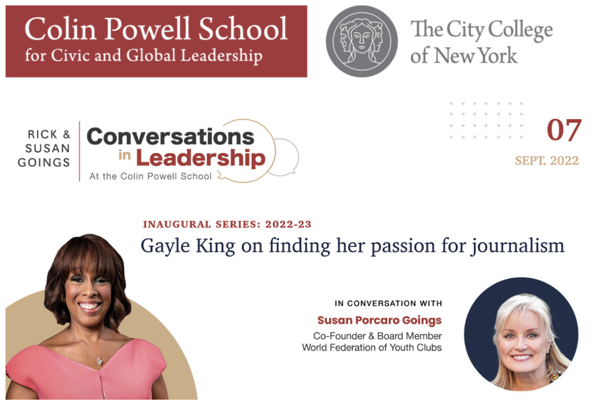 Inaugural Rick & Susan Goings Conversations in Leadership - Gayle King