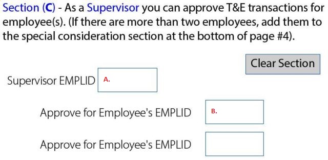 Section C Supervisor