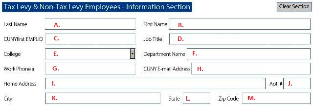 Tax Levy NTL Employees Information Section
