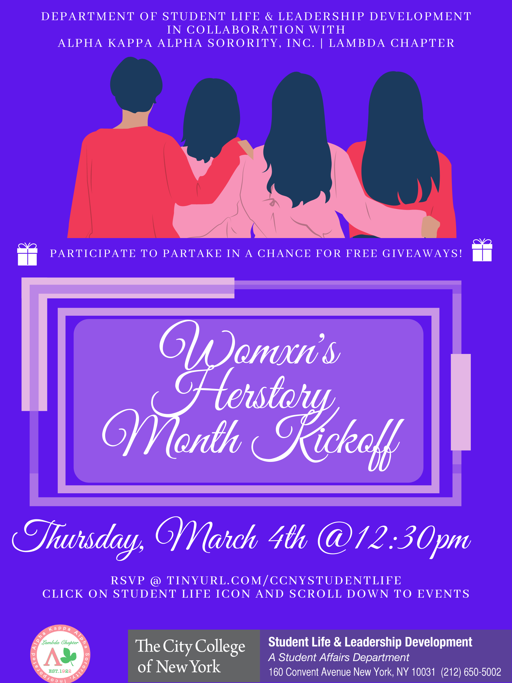 Womxn's Herstory Month Kickoff - Thursday, March 4th