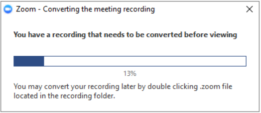Zoom convert recording