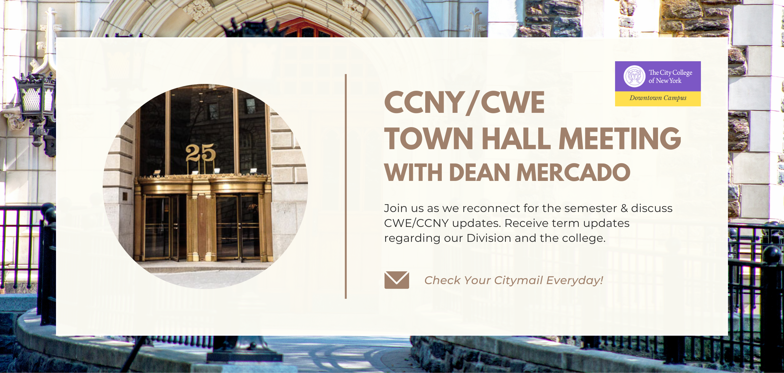 CCNY/CWE Town Hall Meeting