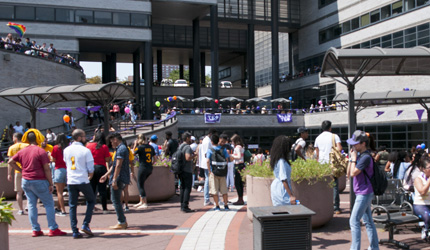 CCNY students at an event