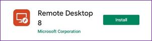 download the Remote Desktop, go to the Apps store
