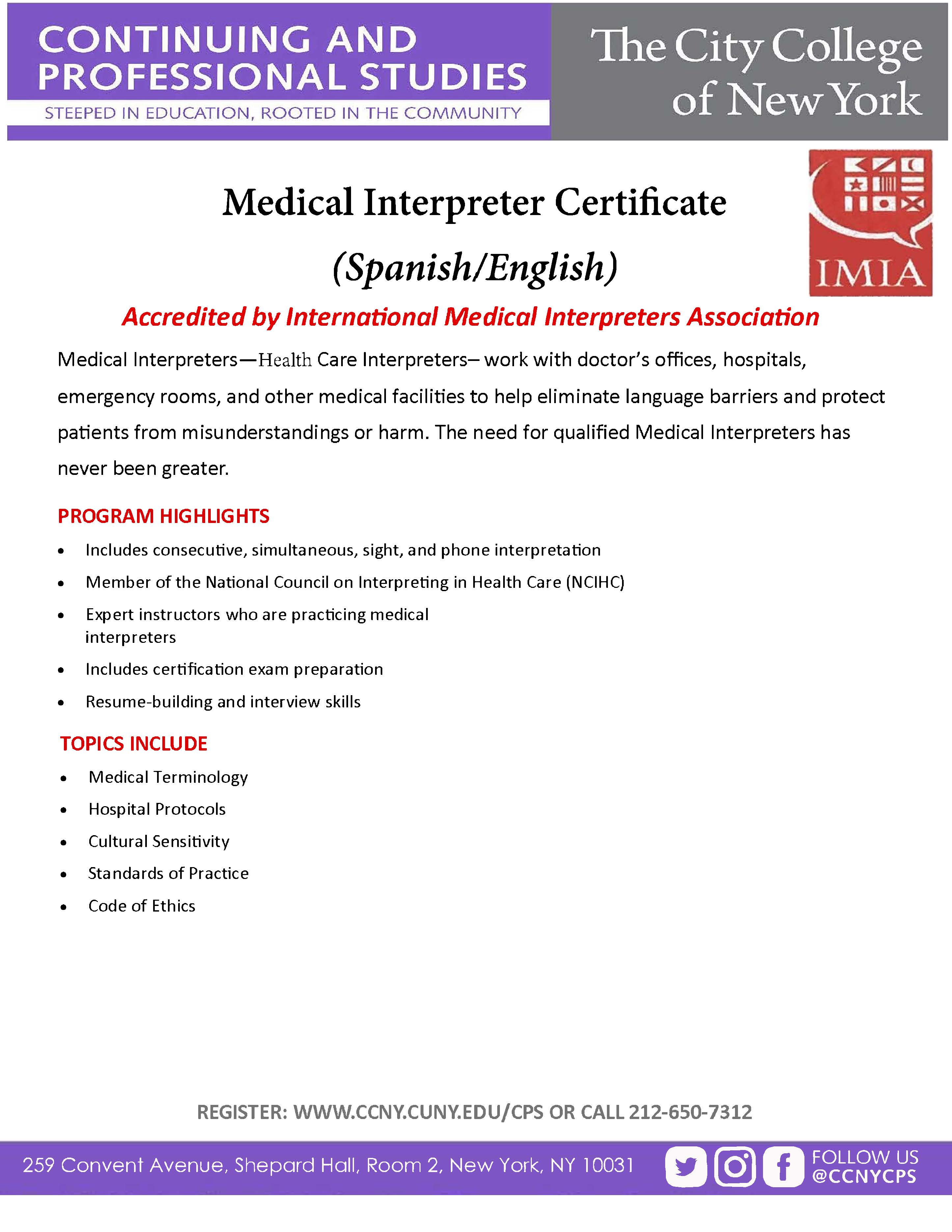 medical interpreter flyer