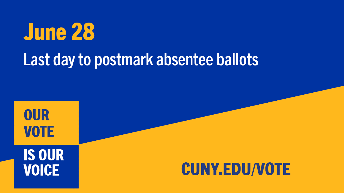 Postmark Ballot by June 28