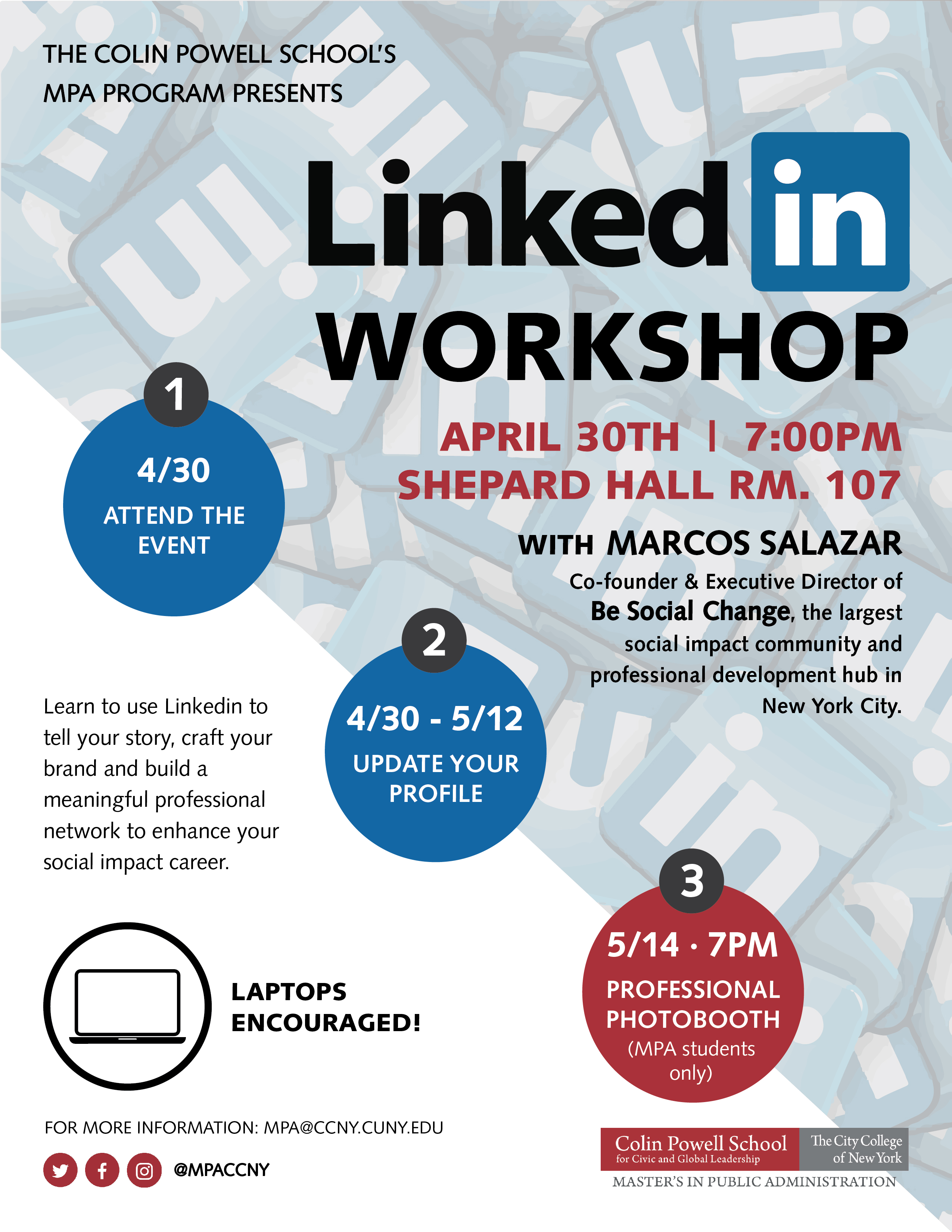 Linkedin workshop flyer