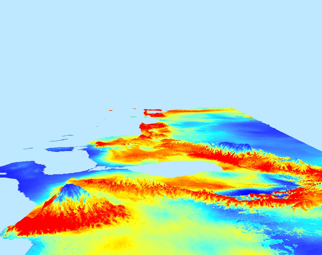 Model of the potential distribution of the Caribbean spiny pocket mouse, (Heteromys anomalus) in northern Colombia and Venezuela based on climate.  Reds indicate the strongest prediction, and blues the weakest.  Based on research by Aleksandar Radosavljevic, Robert P. Anderson, and Darla M. Thomas.