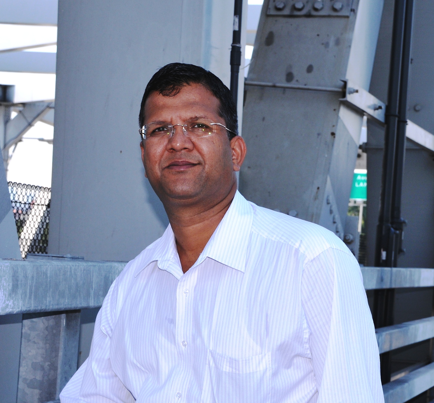 CCNY Professor of Civil Engineering Anil K. Agrawal on Third Avenue Bridge over the Harlem River