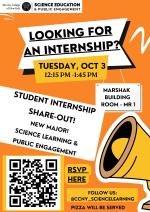 Student Internship Share-out Event Flyer 