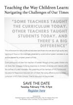 Event Flyer: Teaching the Way Children Learn