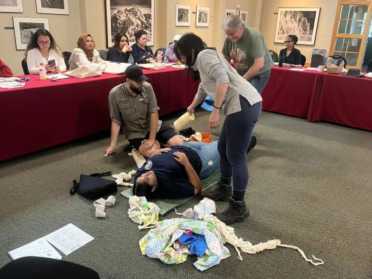 CPR training being conducted