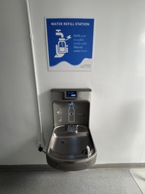 water station and sign