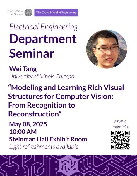 Flyer for the Eletrical Engineering Seminar taking place on May 8th