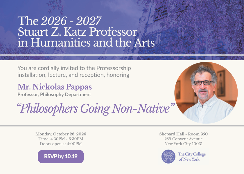 Katz Professorship Lecture 2026 - Nickolas Pappas