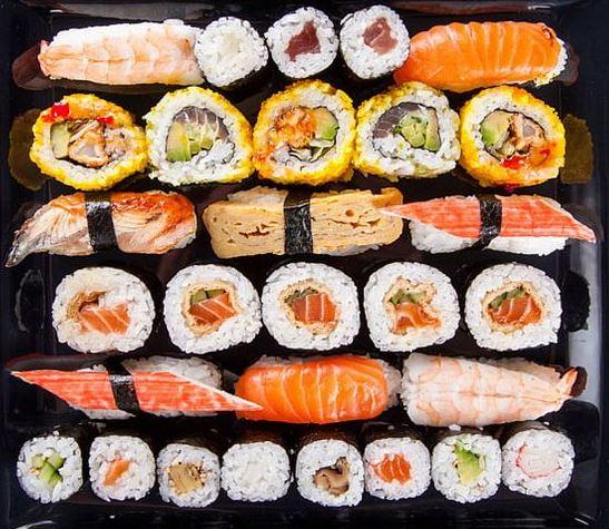 Bento box sushi stock image