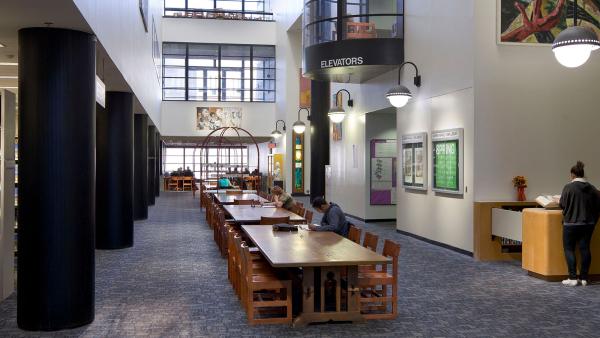 Interior CCNY library NAC building