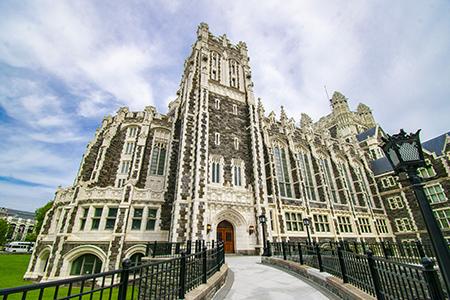 CCNY announces a $2.4 million gift to its Master's in Translational Medicine (MTM) program by Seymour and Pearl Moskowitz. A photo of CCNY's Shepard Hall is seen in the photo.