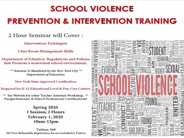 School Violence Prevention Certification The City College of New York