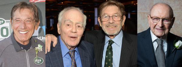 2020 Alumni honorees Joe Namath, Jimmy Breslin, Pete Hamill and Herbert Rubin