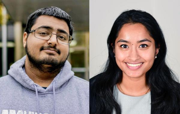 CCNY Class of 2021 Valedictorian, Matthew Romano and Salutatorian, Shilpa Shaju