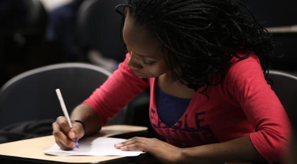 Student writing 