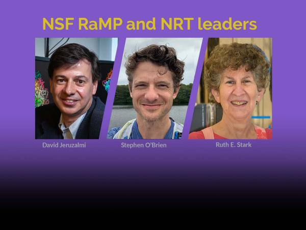 NSF RaMP and NRT leaders (from left) David Jeruzalmi, Stephen O’Brien, and Ruth Stark.