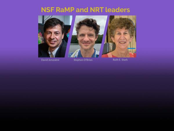 NSF RaMP and NRT leaders (from left) David Jeruzalmi, Stephen O’Brien, and Ruth Stark.